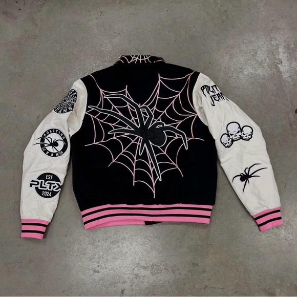 PLTX Shadow219 Varsity Jacket Pink Black XL – New With Tags